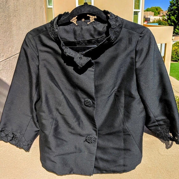 Maison's Jackets & Blazers - Black Vintage Cropped Chinese Jacket